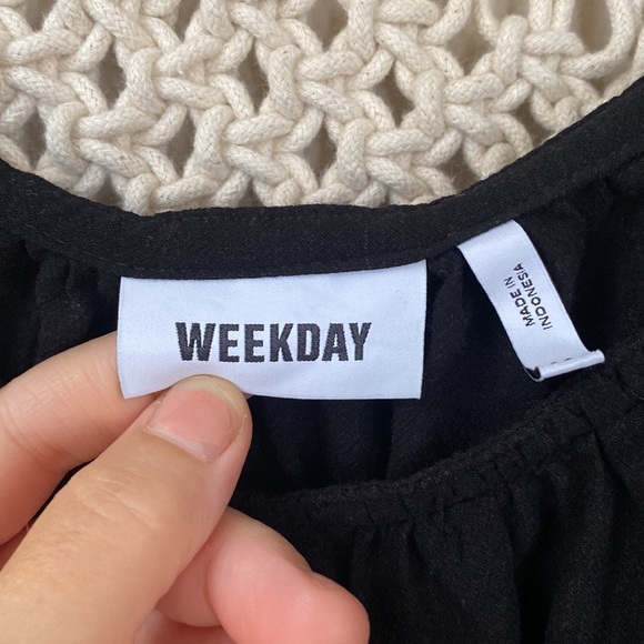 Weekday, spaghetti strap,black tank top, sz 36 - Picture 3 of 5